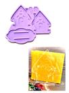 R573 Molde de silicone ginger house natal resina decorar
