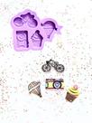 R607 molde de silicone pingentes apliques variados resina decorar