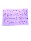 R654 Molde de silicone 27 pingentes diversos resina decorar