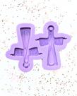 R686 Molde de silicone pingente Jesus resina decorar