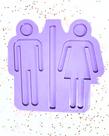 R689 Molde de silicone placa Toilet resina decorar