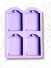 R703 Molde de silicone chaveiro Tag resina decorar