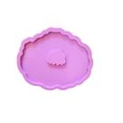 R71 Molde de silicone geodo vazado resina