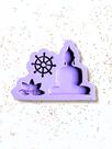 R712 Molde de silicone chaveiro Buda Exotérico resina decorar