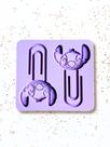 R715 Molde de silicone chaveiro Clips Alienígena Havaiano resina decorar