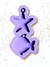 R717 Molde de silicone chaveiro Mar resina decorar