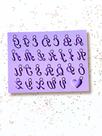 R735 Molde de silicone Pingentes Alfabeto resina decorar