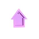 R90 Molde de silicone casa chaveiro tag resina
