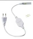 Rabicho / Adaptador / Conector / Plug para mangueira achatada de Led (110-220v)