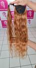 Rabo De Cavalo Cabelo Humano Liso Ondulado Loiro Mel 65cm