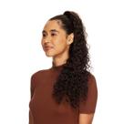 Rabo de Cavalo Cabelo Natural Cacheado 50cm Textura Wavy De Benguela 150g, Castanho Escuro