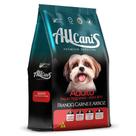 Ração Allcanis para Cães Adultos de Raças Pequenas Sabor Frango, Carne e Arroz 2,5 kg