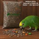 Ração Mistura Nutrição Para Papagaio Com Frutas Pássaros 5kg Energia Penas Brilhantes Nutritiva