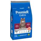 Ração Premier Gatos Ambientes Internos Adultos de Pelos Longos Sabor Frango 7,5 kg