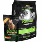 Ração Raças Pequenas 10.1 kg mais Complemento Alimentar Bully Monster 1,2kg Saude e Vitalidade