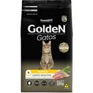 Ração seca Golden para gatos adultos sabor frango, pacote de 3kg.