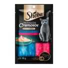 Ração Sheba Cremoso Atum e Salmão - Frango e Camarão 48g - Embalagem com 12 Unidades