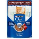 Ração Úmida Cat Chow Castrados Carne Nestlé Purina 85g
