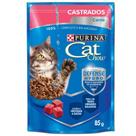 Ração Úmida Nestlé Purina Cat Chow Castrados Sachê Sabor Carne Ao Molho Caixa Com 15 unidades 85g