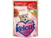 Ração Úmida para Gato Adulto Sachê Kelco Ao Molho - Kelcat Carne com Ervilha e Cenoura 85g Ração Úmida para Gato Adulto Sachê Kelco Ao Molho - Kelcat Carne com Ervilha e Cenoura 85g