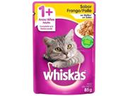 Ração Úmida para Gato Adulto Sachê - Whiskas Frango ao Molho 85g