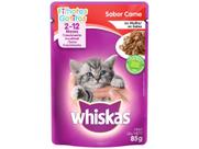 Ração Úmida para Gato Filhotes Sachê Whiskas - Carne ao Molho 85g