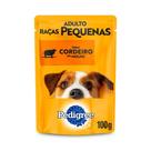 Ração Úmida Pedigree Sachê Cordeiro ao Molho para Cães Adultos de Raças Pequenas 100 g
