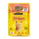 Ração Úmida Purina Friskies Sachê Gatos Adultos Salmão ao Molho 85g