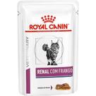 Ração Úmida Royal Canin Sachê Feline Renal Frango Gatos com Doença nos Rins 85 g