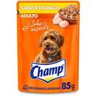 Ração úmida sachê Champ para cães adultos sabor frango caseira 85g.