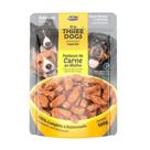 Ração Úmida Sachê Three Dog para Cães Adultos de Médio e Grande Porte Sabor Carne 100g - Three Dogs