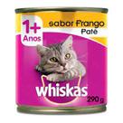 Ração úmida whiskas gato ad lt pate frango 290g