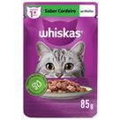 Ração Úmida WHISKAS Sachê Adulto Sabor Cordeiro ao Molho 85g