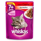Ração Úmida Whiskas Sachê Adultos 7+ Carne ao Molho 85 gr - Whiskas Ração Úmida Whiskas Sachê Adultos 7+ Carne ao Molho 85 gr - Whiskas