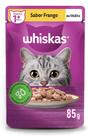 Ração Úmida Whiskas Sachê Gatos Adultos Carne - 85g KIT 10U.