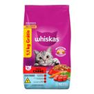 Ração Whiskas para Gatos Castrados Sabor Carne Leve 10,1kg Pague 9kg Ração Whiskas para Gatos Castrados Sabor Carne Leve 10,1kg Pague 9kg