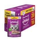 Ração Whiskas Sachê Frango ao Molho 85g - Leve 20 Pague 16 - Embalagem com 20 unidades Ração Whiskas Sachê Frango ao Molho 85g - Leve 20 Pague 16 - Embalagem com 20 unidades