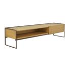 Rack 1 Gaveta Lumber Base Metal - Castanho Oregon - Datelli Design Rack 1 Gaveta Lumber Base Metal - Castanho Oregon - Datelli Design