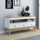 Rack 120cm Colonial X 3 Gavetas Mel/Branco Rack 120cm Colonial X 3 Gavetas Mel/Branco