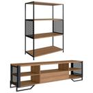Rack 180 Cm Gaveta Estante 77 Cm Industrial 17x24 Mell Preto Pp Mell Preto