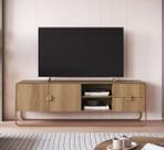 Rack 180cm 2 Portas 2 Gavetas Orgânico Pé Metal Luna Artesano