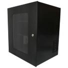 Rack 19" 12u x 470 de parede para rede e cftv preto
