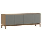 Rack 2 Portas e 2 Gavetas Barcelona - Oak e Ferrolack