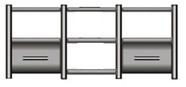 Rack Airon HT-150.02 com 2 gavetas cor black + sapata SD 12 Rack Airon HT-150.02 com 2 gavetas cor black + sapata SD 12