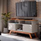 Rack Amsterdã Off White e Mel 140 cm