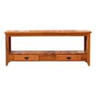 Rack Aparador 1,5 M com 2 Gaveta Madeira Maciça Natural Rack Aparador 1,5 M com 2 Gaveta Madeira Maciça Natural