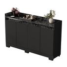 Rack Aparador Buffet Cantinho Café Retrô 4 Portas Ryzen Novo Modelo Lançamento