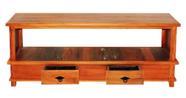 Rack Aparador Lorena 1,5M com 2 Gavetas Madeira Maciça Natural