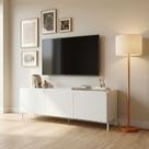 Rack arredondado com 3 portas e 2 prateleiras 13,5cm Curve BRV Móveis