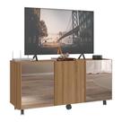 Rack Até 32 Polegadas Com Rodízios E Espelhos Mp1076 Rustic Rustic
